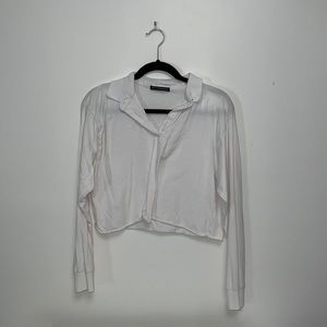 white collared long sleeve